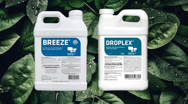 Breeze and Droplex jugs on leafy background