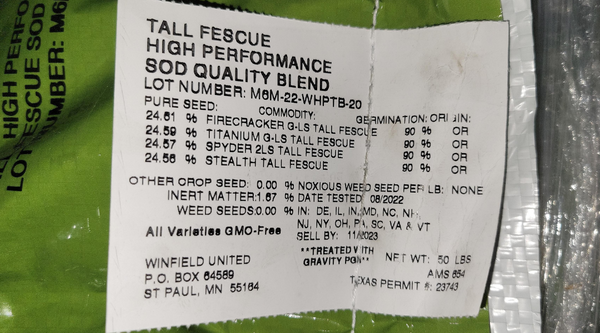How to Read a Turf Seed Label
