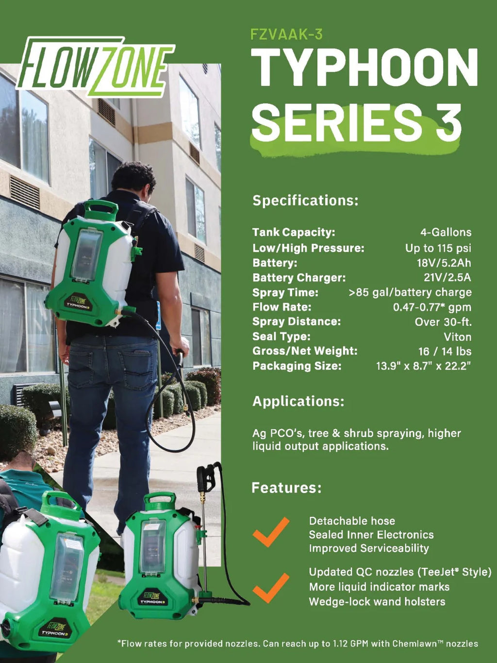 FlowZone® Typhoon 3™ Backpack Sprayer