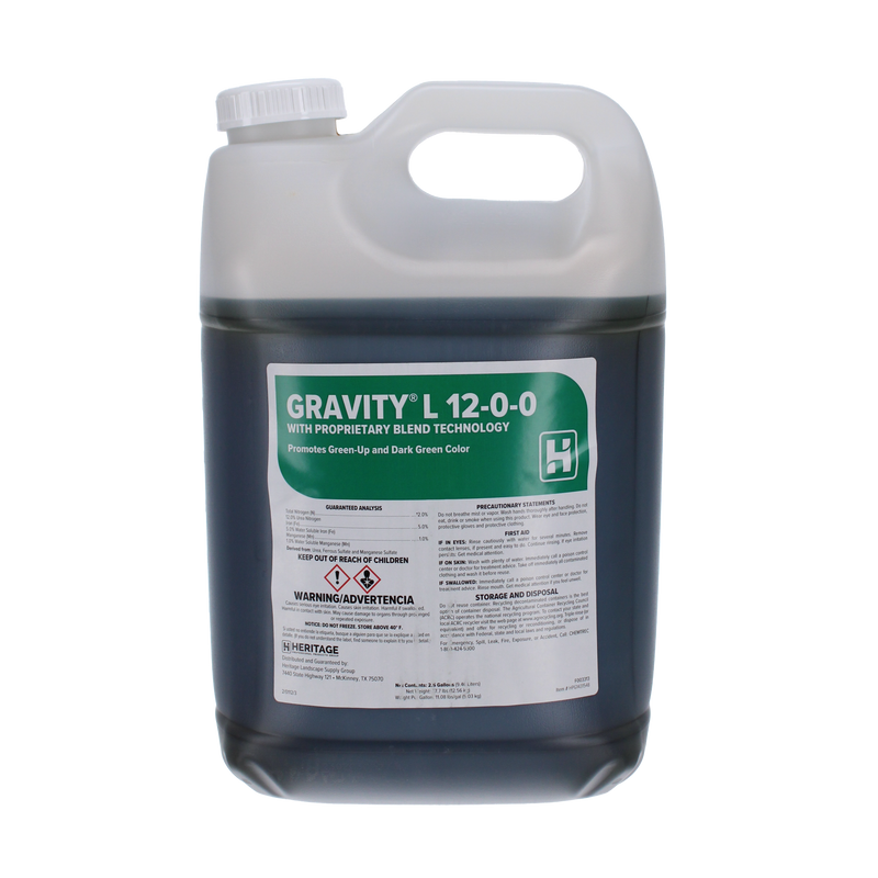 Gravity L 12-0-0 5% Iron 2.5 gallon jug