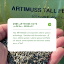 Artimuss Tall Fescue Seed - 25lb Bag